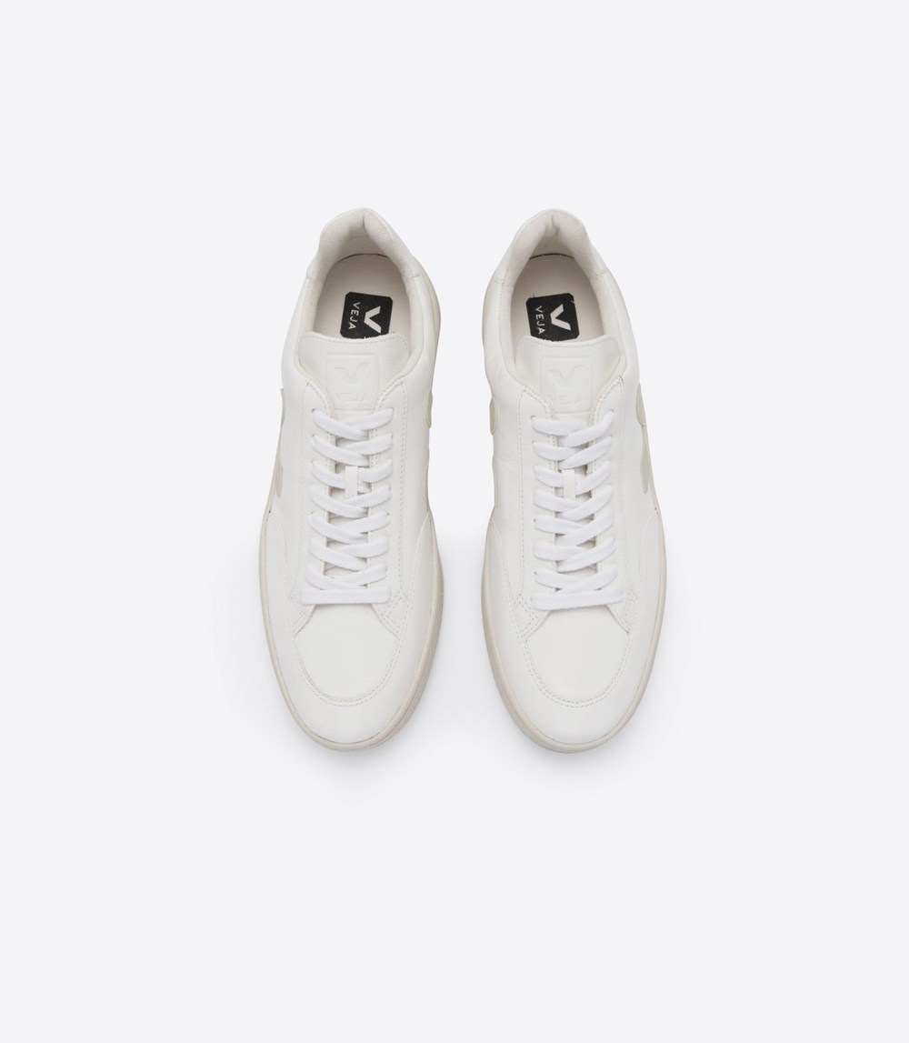 Veja Trainers Mens White - V-12 Chromefree Leather - NTUY-01536